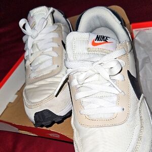 Nike White and Tan Running Shoes